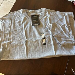 NWT Carhartt K87 Men’s XL Short Sleeve Tee Grey Pocket 90% Cotton